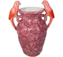 Vase Vogel Steingut Lila 23x16x29,8cm