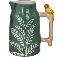 Vase Vogel Steingut Grün 18,5x13,2x20,6cm