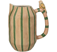 Vase Vogel Steingut Beige 20,6x15x21,3cm
