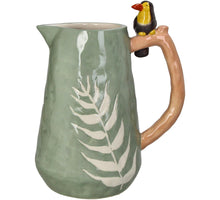 Vase Vogel Steingut Grün 18,5x12,5x22,2cm