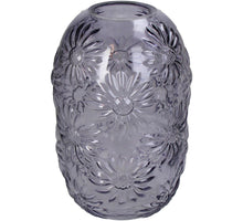 Vase aus Glas, lila, 15x15x24cm
