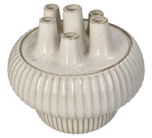 Vase Steingut Weiß 22x22x20,5cm