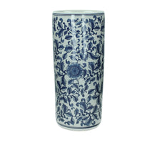 Regenschirm Container Porzellan Blau/Weiß 19X19X45cm