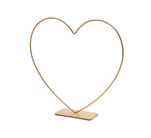 Metallherz stehend auf Sockel 58cm gold