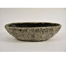 Schale Lava Oval S 32x16x9cm Stein Grau