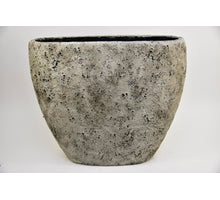 Vase Lava oval XL 70x31x60cm Steingrau