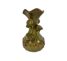 Vase Lotus Keramik D15,5 H26 cm Grün