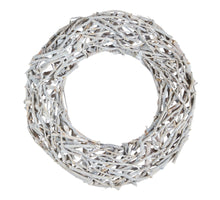 Kranz aus Ästen, Holz, weiß getüncht, D50 H7cm