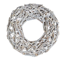 Kranz aus Ästen, Holz, weiß getüncht, D40 H6cm