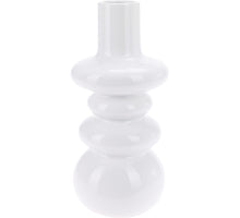 PORZELLANVASE D10 H22CM WEISS
