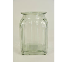 Glaspot ribbel helder D10 H10,5cm