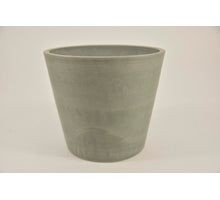 Runder Topf S ''Köln'' D21 H18cm Hellgrau (mit Deckel, Loch im Boden) schwerer Kunststoff