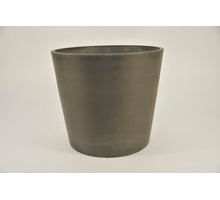 Runder Topf M ''Köln'' D30 H26cm Antra (mit Deckel, Loch im Boden) schwerer Kunststoff