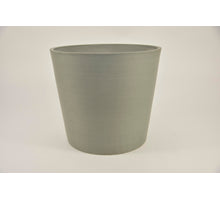 Runder Topf M ''Cologne'' D30 H26cm Hellgrau (mit Deckel, Loch im Boden) schwerer Kunststoff