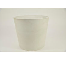 Runder Topf XL ''Cologne'' D50 H35cm Weiß (mit Deckel, Loch im Boden) schwerer Kunststoff