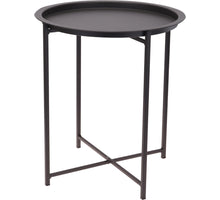 Tisch „Barrie“ rund, Ø 46 cm, H 52 cm, matt schwarz, Metall