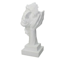 Gesichtsornament aus Polyresin, weiß, 33x13x16cm