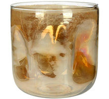 Kerzenständer Glas Gold 17x17x17cm