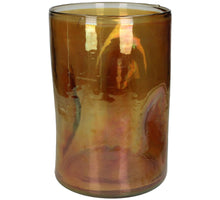 Kerzenständer Glas Orange 18x18x26cm