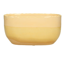 Pflanzgefäß Feines Steingut Gelb 26x14x13,5cm