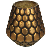 Kerzenständer Glas Gold 15x15x15cm