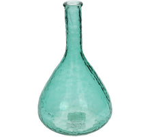 Vase aus recyceltem Glas, petrolfarben, 25x15x15cm