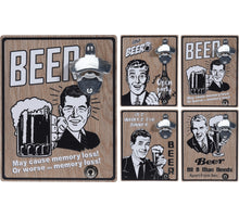 FLASCHENÖFFNER MDF MIT MAGNET 18X4X23CM 4 SORTIERTE DESIGN