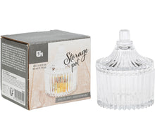 Bonbonniere aus klarem Glas, Ø 6,5 cm, H 9 cm, 80 ml, mit Deckel