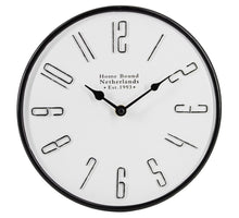 Standuhr aus Metall, weiß, 25x25x9cm