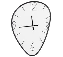 Wanduhr aus Metall, organisch weiß, 56x78x4cm