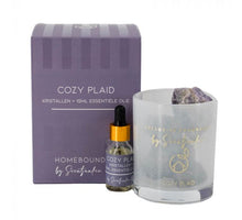 Duftkristall mit 15 ml ätherischem Öl, Cozy Plaid, 9,6 x 9,6 x 14 cm