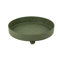 Metalltablett, grüne Textur, 15,5 x 15,5 x 4 cm