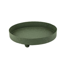 Metalltablett, grüne Textur, 21x21x4,5cm