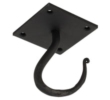 Kleiderhaken aus schwarzem Gusseisen, 10x8x8cm