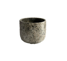 Topf Lava 18x18x15cm Stein Grau