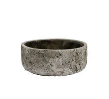 Schale Lava rund D23 H11cm Stein Grau