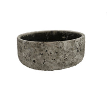 Schale Lava rund D20 H9cm Stein Grau