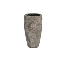 Vase Lava rund D22 H40cm Steingrau