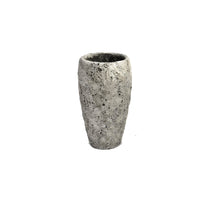 Vase Lava rund D18 H30cm Steingrau