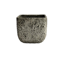 Pot Lava Quadrat 18x18x16cm Steingrau