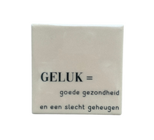 Glückskachel aus Keramik, 10x10x0,5cm