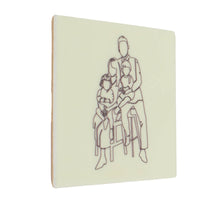 Fliesenbild Familie mit 4 Personen