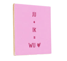 Fliesenaufschrift: Du + ich = wir