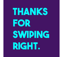 Tegeltje swiping right