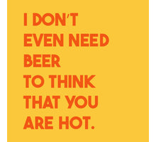 Fliesenaufschrift: Ich brauche nicht mal Bier.