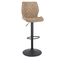 Barhocker Coco aus Teddy-Stoff in Taupe, 58x46x43cm