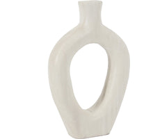 Holz-Donut-Vase weiß 17,5x5x27,5cm