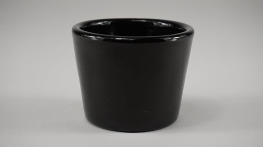 Konische standaard pot Glanszwart