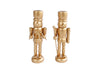Skulptur "Nussknacker" gold 2 sortiert Holz 4x3,5x13cm