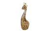 Skulptur "Giraffe" aus braunem Glas, 12x6x24cm